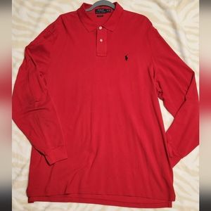 Red Ralph Lauren POLO 2XL Long Sleeve Shirt